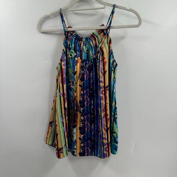 Laundry By Shelli Segal multicolored pleated halter top - Picture 1 of 6